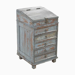 Patinated Wooden Checkout Cabinet