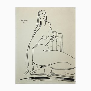 Tibor Gertler, Nude, Ink Drawing, 1950s