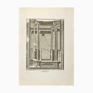 Francesco Lavega, Temple from Antiquities of Herculaneum, Etching, 18th Century