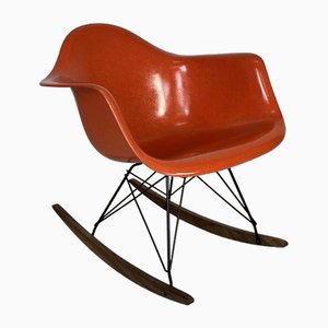 Rocking Chair Rar Orange par Herman Miller pour Eames, 1960s