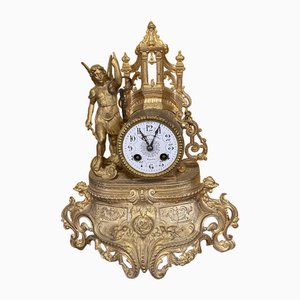 Reloj Ángel de bronce dorado