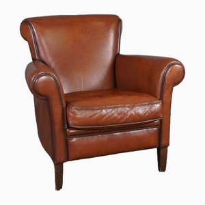 Leather Armchair in Deep Color