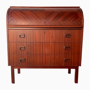 Vintage Swedish Roll Top Desk attributed to Egos Ostergaard for Ab Broderna Gustafson, 1960s