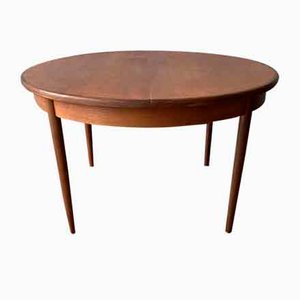 Vintage Round Oval Extending Teak Fresco Dining Table from G-Plan, 1960s