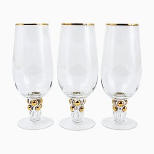 Bicchieri dorati di Lyngby, Danimarca, anni '60, set di 6