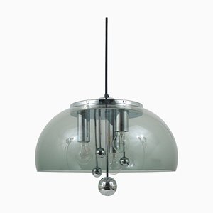 Mid-Century Space Age Globe Pendant Lamp with Chromed Spheres, Germany, 1970s