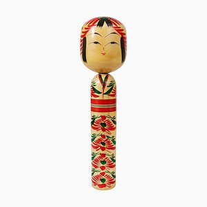 Figura de muñeca Kokeshi decorativa pintada a mano, norte de Japón, años 30