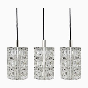 Lámpara colgante de cristal facetado de Bakalowits & Söhne, Austria, años 60