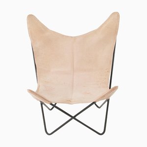 Leder Butterly Chair von Carl Auböck zugeschrieben, 1960er