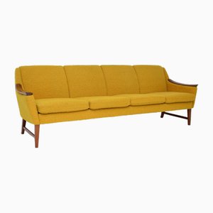 Norwegisches Vintage Sofa aus Teak & Boucle, 1960er