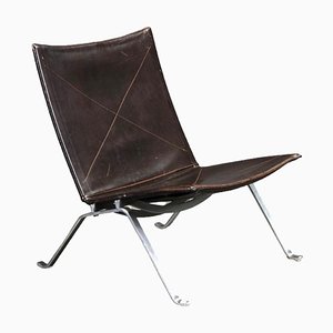 Vintage Pk22 Chocolate Brown Leather Chair by Poul Kjærholm For, 1991