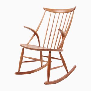 Rocking Chair par Illum Wikkelsø pour Niels Eilersen, 1958