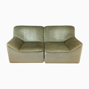 Vintage Sofa in Green and Gray Fabric from Cor, 1970s