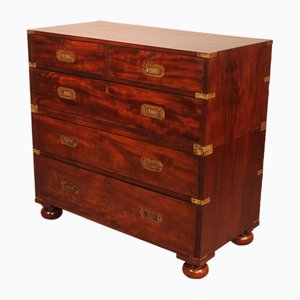 19th Century Campaign Chest of Drawer in Mahogany