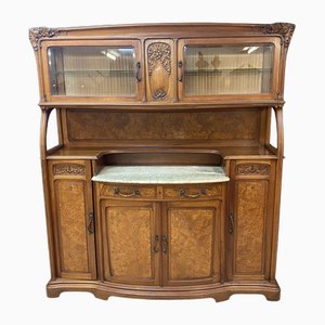 Art Nouveau Sideboard in Walnut Veneer and Elm from Gauthier-Poinsignon & Cie