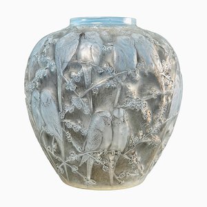 Jarrón Parrots opalescente de René Lalique, 1919