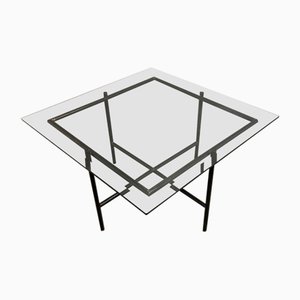 Glass and Metal Coffee Table, 1950s