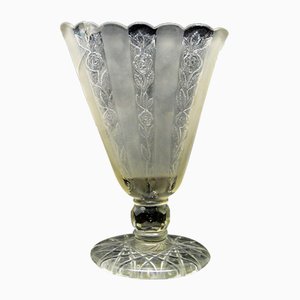 Art Deco Vase von Bolesław Morawski Glassworks, Polen, 1930er