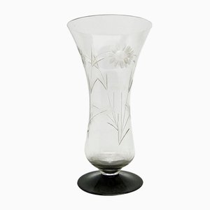 Art Deco Vase from Hortensja Glassworks, Poland, 1950s, 1930s