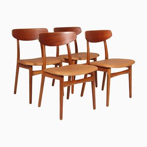 Dining Chairs attributed to Henning Kjærnulf, 1970s, Set of 4