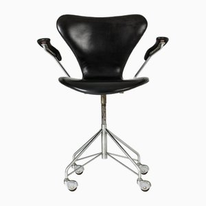 Chaise de Bureau Seven Mid-Century par Arne Jacobsen pour Fritz Hansen, 1950s