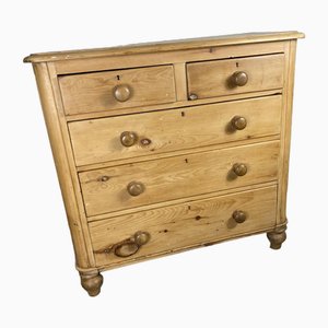 Antique Victorian Pine Chest of Drawers, 1870s
