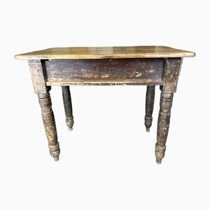 Tavolo da cucina Chippy vittoriano in legno di pino, fine XIX secolo