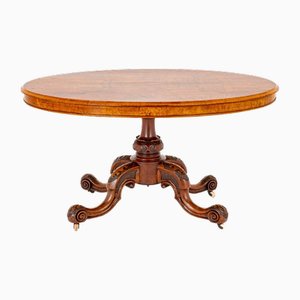 Victorian Centre Table in Burr Walnut, 1860s