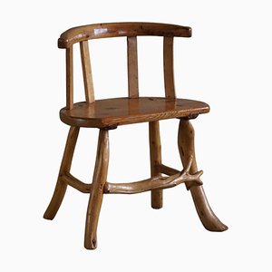 Wabi Sabi Chair in Pine by a Swedish Cabinetmaker, 1950s