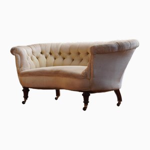 Antique Kidney Sofa with Button Back