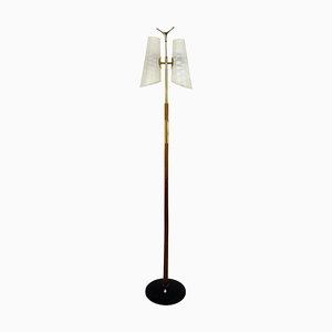 Lampadaire Mid-Century en Laiton par Rupert Nikoll, Autriche, 1950s