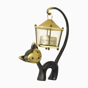 Cat Figurine with Thermometer by Walter Bosse for Hertha Baller, Austria, 1950s