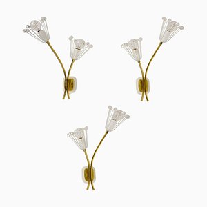 Flower Sconces by Emil Stejnar for Rupert Nikoll, Vienna, 1950s, Set of 2