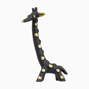 Statuetta a forma di giraffa in ottone di Walter Bosse per Hertha Baller, Austria, anni '50