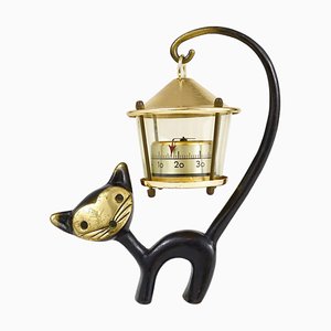 Cat Figurine with Thermometer by Walter Bosse for Hertha Baller, Austria, 1950s
