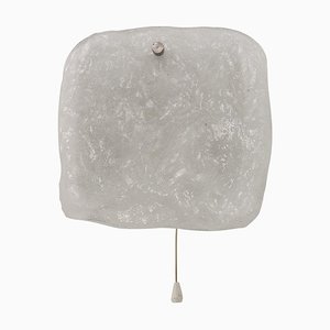 Frosted Ice Glass Panel Sconce from Kalmar, Vienna, 1960s