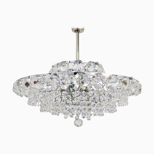 Chandelier with Diamond-Shaped Crystals from Bakalowits & Söhne, Austria, 1950s