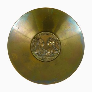 Brass Maria Theresia Coin Bowl attributed to Carl Auböck, Austria, 1950s