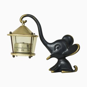 Elephant Figurine with Thermometer attributed to Walter Bosse for Hertha Baller, Austria, 1950s