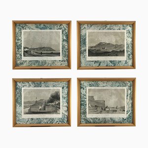 André Durand, Views of the Island of Elba, 1862, Lithographs, Framed, Set of 4