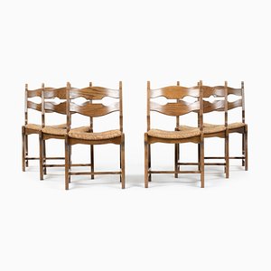 Dining Chairs attributed to Guillerme Et Chambron for Votre Maison, 1950s, Set of 6