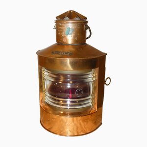 Ship Oil Table Lamp in Copper and Glass from Bakboord, Netherlands