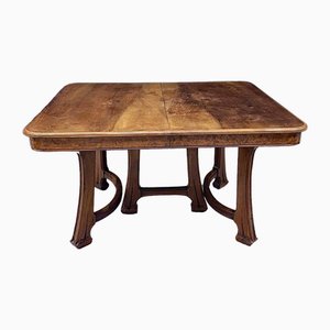 Art Nouveau Dining Room Table in Walnut attributed to Gauthier-Poinsignon & Cie, 1890s