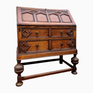 Bureau de Secrétaire à Abattant en Chêne de Style Baroque, Pays-Bas, 1900s