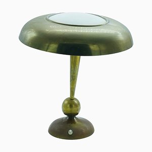 Lampada da tavolo in ottone di Oscar Torlasco per Lumi, Italia, anni '50
