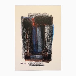 Gilbert Pauli, Les visages de l'âme No. 15, 2018, Pastello e acrilico su carta