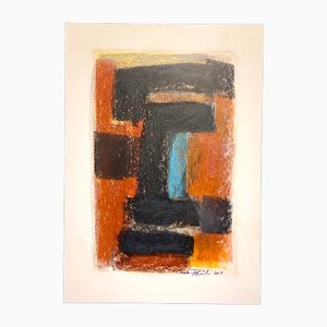Gilbert Pauli, Les visages de l'âme No. 16, 2019, Pastel & Acrylique sur Papier