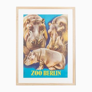 Poster dello Zoo di Berlino, anni '50