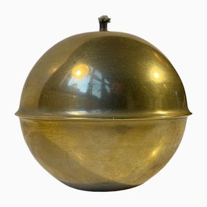Space Age Danish Planet Oil Lamp in Brass, 1960s