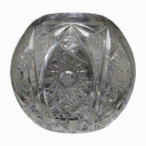 Vaso Art Deco in cristallo di Sudety Glassworks, Polonia, anni '70